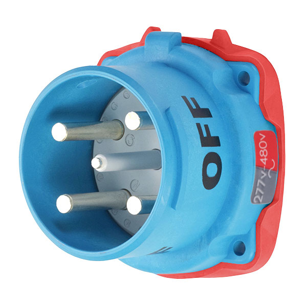 33-68247-C-K04 - DS100C INLET POLY BLUE SIZE 4 TYPE 3R 3P+N+G 100A 277/480 VAC 60 Hz NO AUX